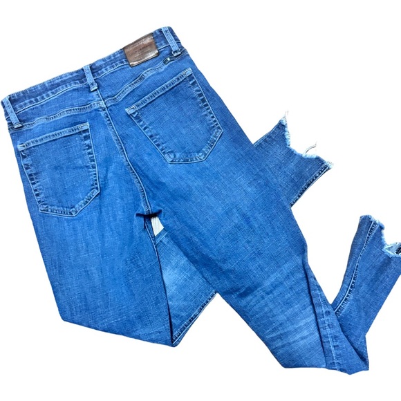 LUCKY BRAND Bridgette Skinny Women 6 28W 27L Fray Cuff Stretch Denim Blue Jean - Picture 2 of 11